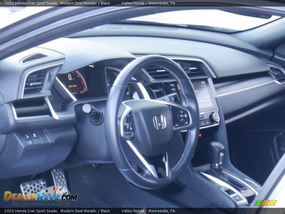 2020 Honda Civic Sport Sedan Modern Steel Metallic / Black Photo #10