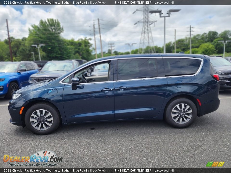 2022 Chrysler Pacifica Hybrid Touring L Fathom Blue Pearl / Black/Alloy Photo #3