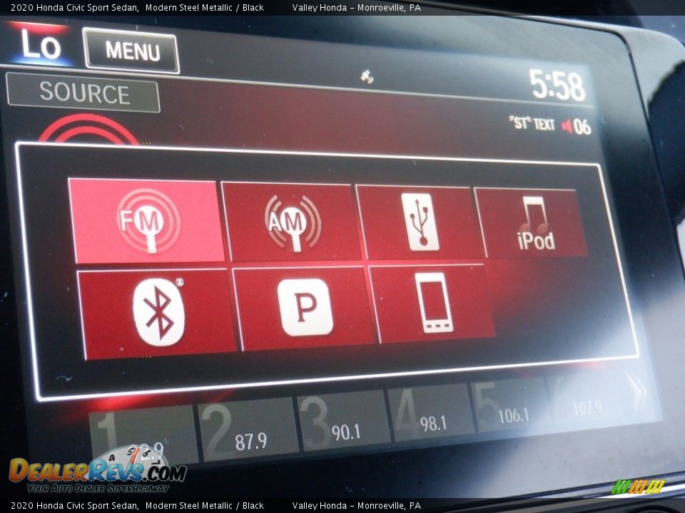 2020 Honda Civic Sport Sedan Modern Steel Metallic / Black Photo #16