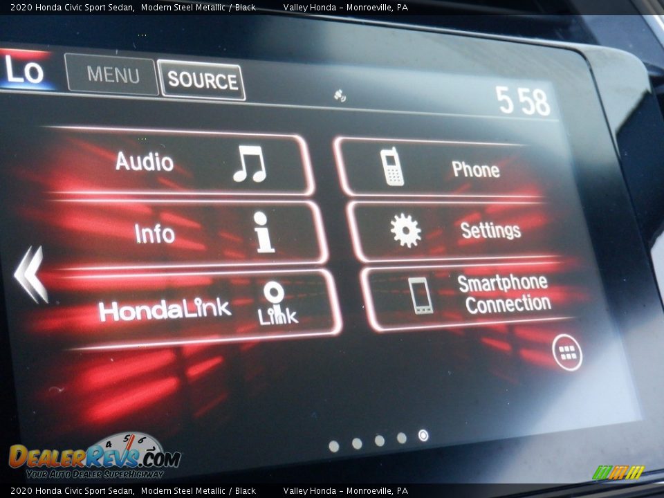 2020 Honda Civic Sport Sedan Modern Steel Metallic / Black Photo #17