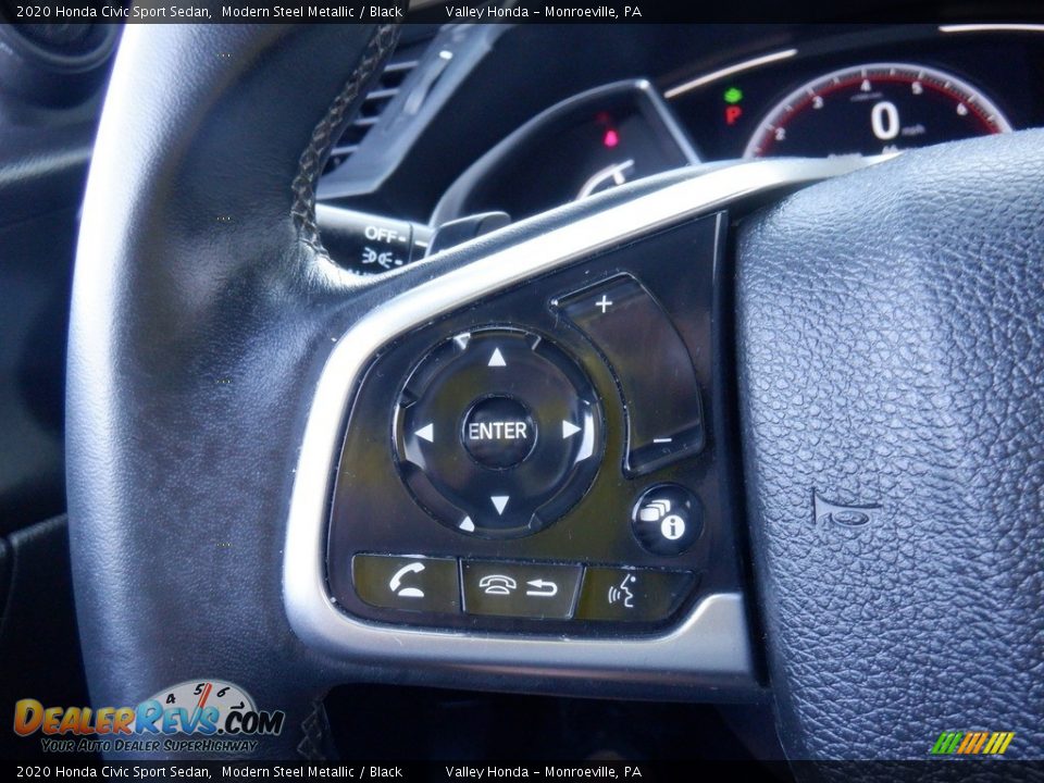 2020 Honda Civic Sport Sedan Modern Steel Metallic / Black Photo #21