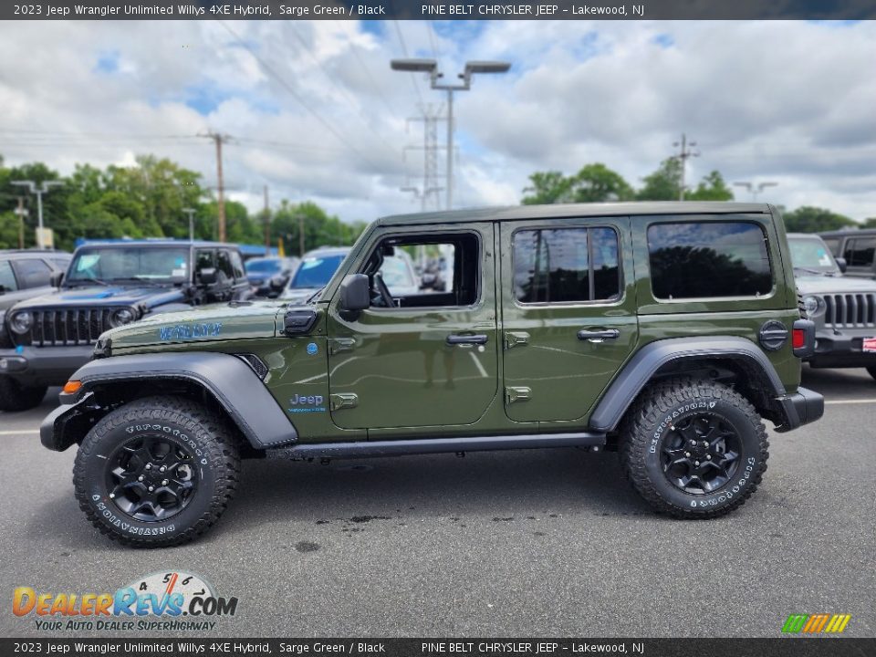 2023 Jeep Wrangler Unlimited Willys 4XE Hybrid Sarge Green / Black Photo #3