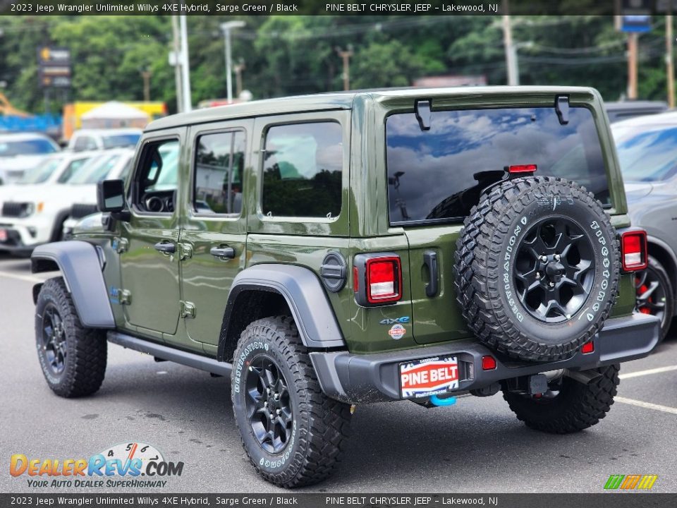 2023 Jeep Wrangler Unlimited Willys 4XE Hybrid Sarge Green / Black Photo #4