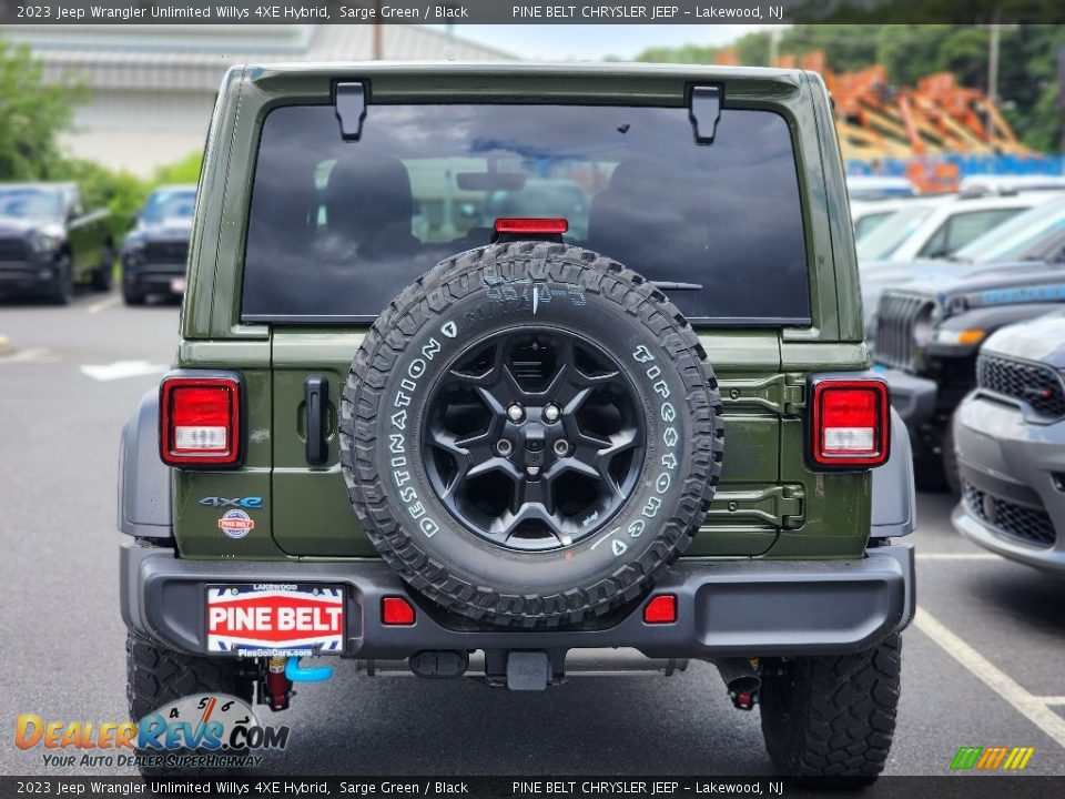 2023 Jeep Wrangler Unlimited Willys 4XE Hybrid Sarge Green / Black Photo #6