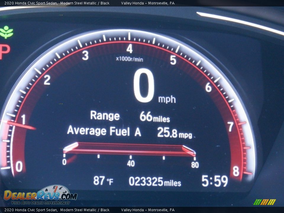 2020 Honda Civic Sport Sedan Modern Steel Metallic / Black Photo #31