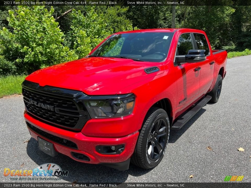 2023 Ram 1500 Big Horn Night Edition Crew Cab 4x4 Flame Red / Black Photo #2