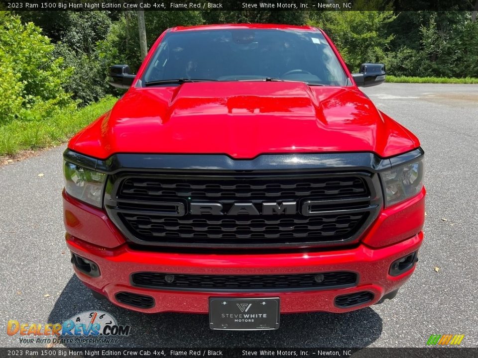 2023 Ram 1500 Big Horn Night Edition Crew Cab 4x4 Flame Red / Black Photo #3