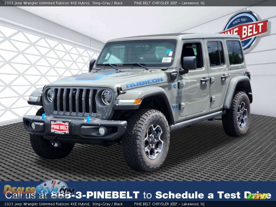 2023 Jeep Wrangler Unlimited Rubicon 4XE Hybrid Sting-Gray / Black Photo #1