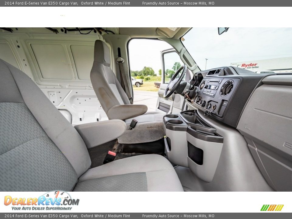 2014 Ford E-Series Van E350 Cargo Van Oxford White / Medium Flint Photo #25