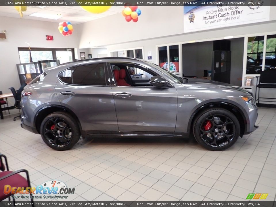 Vesuvio Gray Metallic 2024 Alfa Romeo Stelvio Veloce AWD Photo #4