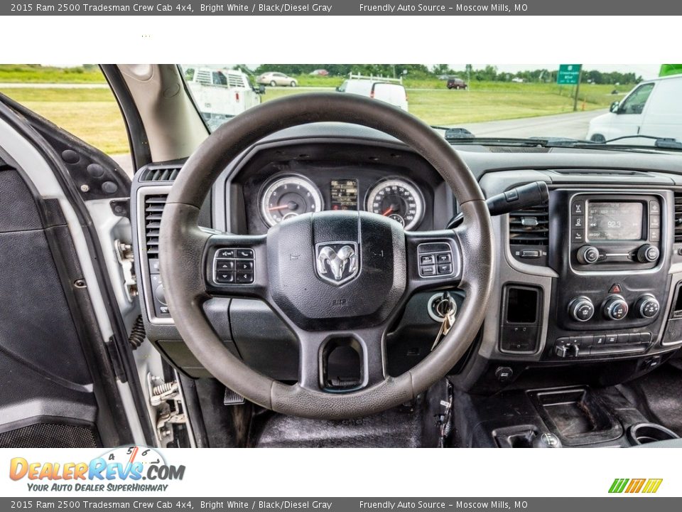 2015 Ram 2500 Tradesman Crew Cab 4x4 Bright White / Black/Diesel Gray Photo #27