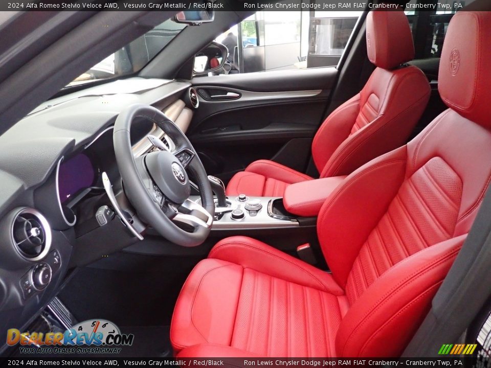 Red/Black Interior - 2024 Alfa Romeo Stelvio Veloce AWD Photo #11