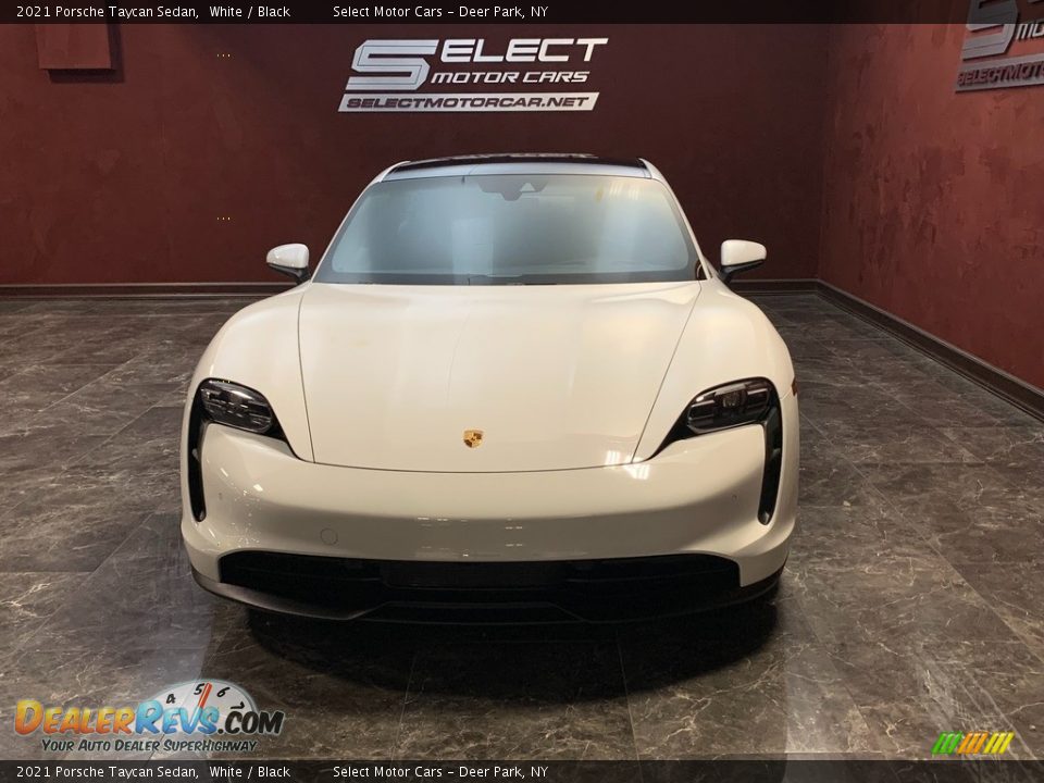 2021 Porsche Taycan Sedan White / Black Photo #2