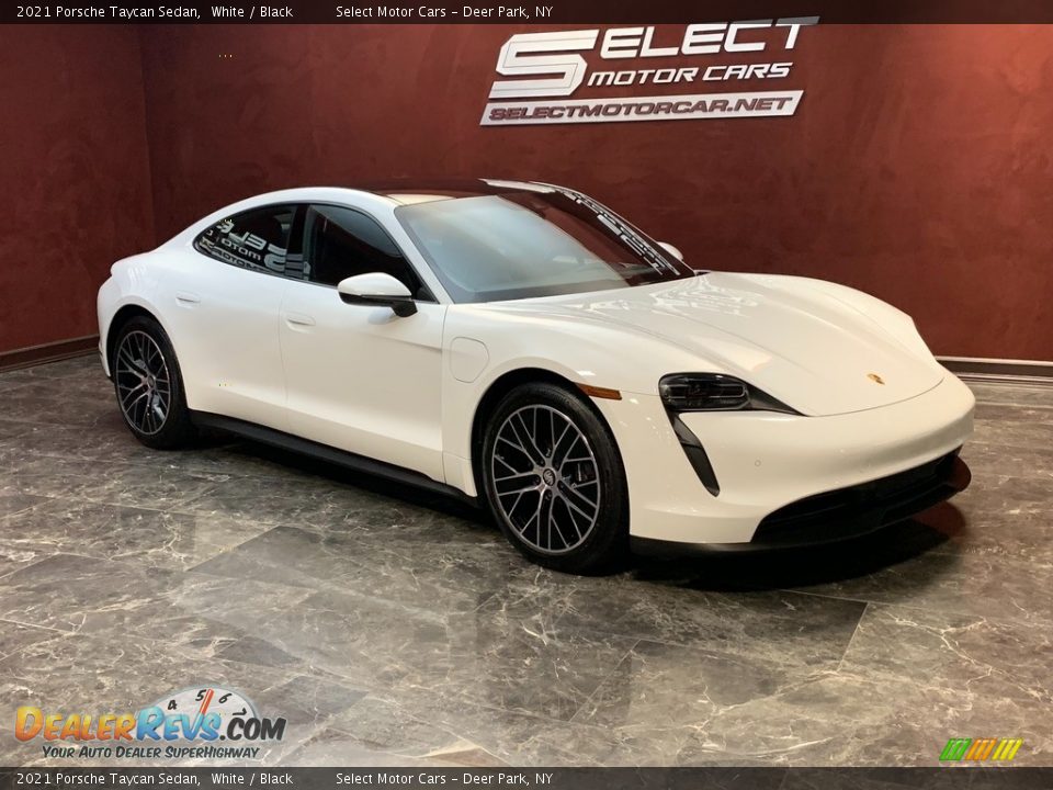 2021 Porsche Taycan Sedan White / Black Photo #3