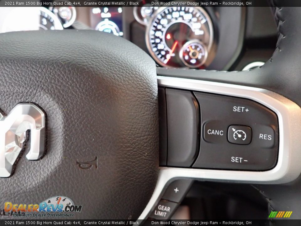 2021 Ram 1500 Big Horn Quad Cab 4x4 Granite Crystal Metallic / Black Photo #16