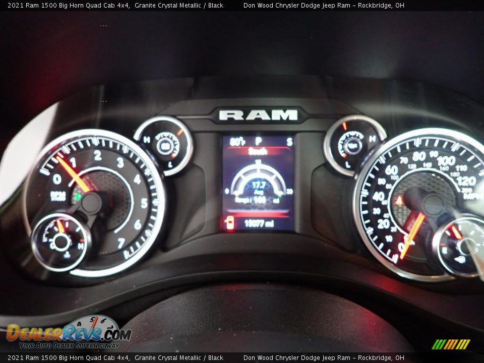 2021 Ram 1500 Big Horn Quad Cab 4x4 Granite Crystal Metallic / Black Photo #17