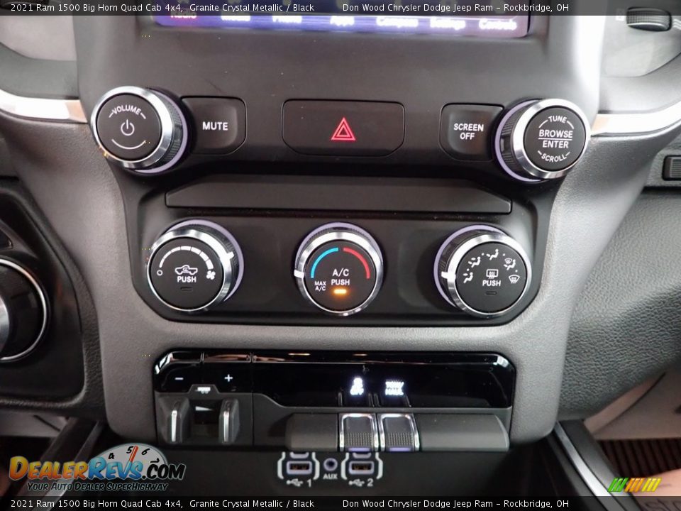 2021 Ram 1500 Big Horn Quad Cab 4x4 Granite Crystal Metallic / Black Photo #18