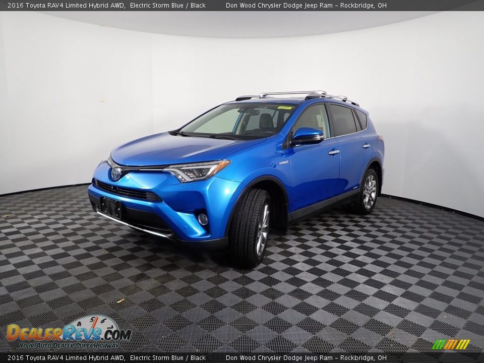 2016 Toyota RAV4 Limited Hybrid AWD Electric Storm Blue / Black Photo #8