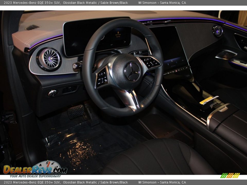 2023 Mercedes-Benz EQE 350+ SUV Obsidian Black Metallic / Sable Brown/Black Photo #14