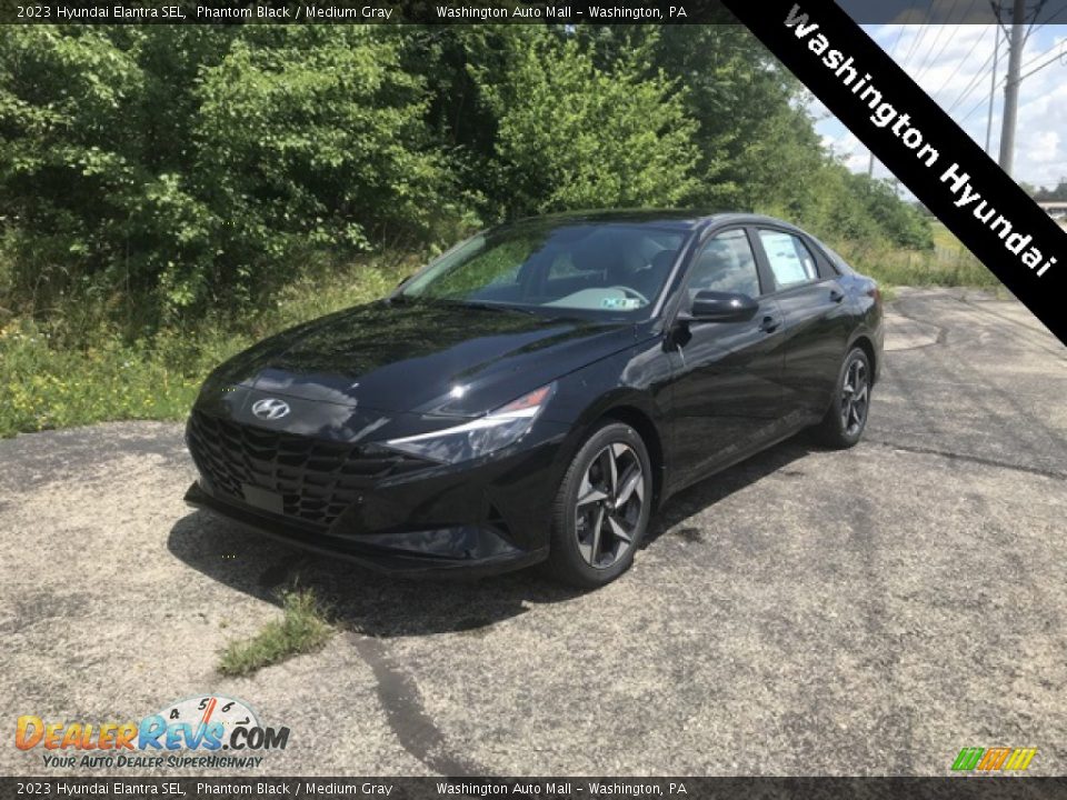 2023 Hyundai Elantra SEL Phantom Black / Medium Gray Photo #1