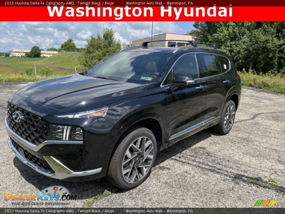 2023 Hyundai Santa Fe Calligraphy AWD Twilight Black / Beige Photo #1