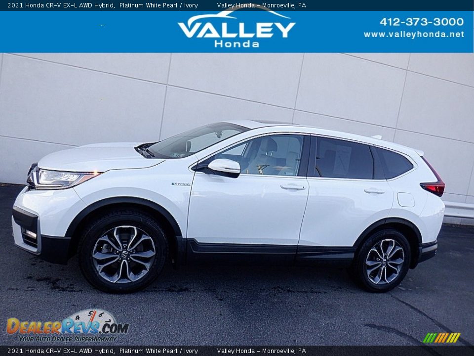 2021 Honda CR-V EX-L AWD Hybrid Platinum White Pearl / Ivory Photo #2