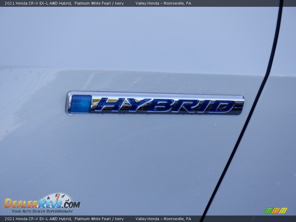 2021 Honda CR-V EX-L AWD Hybrid Platinum White Pearl / Ivory Photo #3