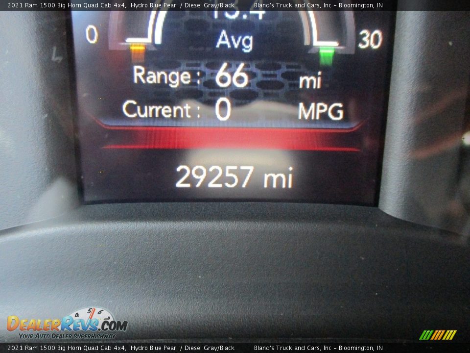 2021 Ram 1500 Big Horn Quad Cab 4x4 Hydro Blue Pearl / Diesel Gray/Black Photo #11