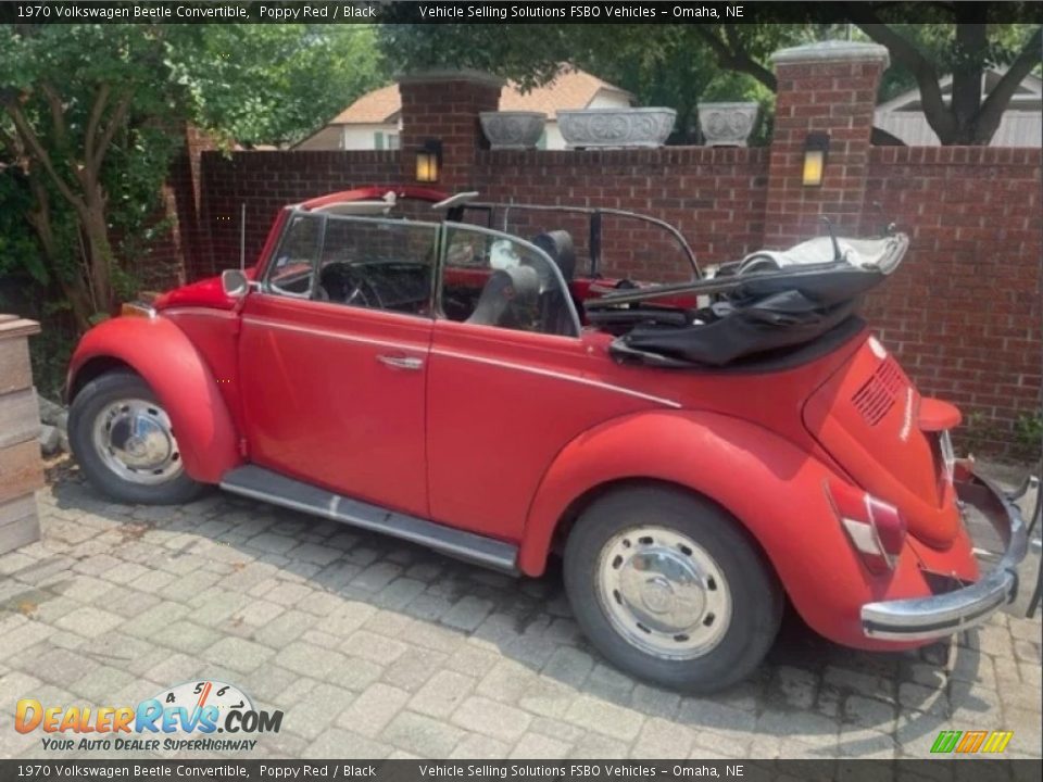 Poppy Red 1970 Volkswagen Beetle Convertible Photo #1