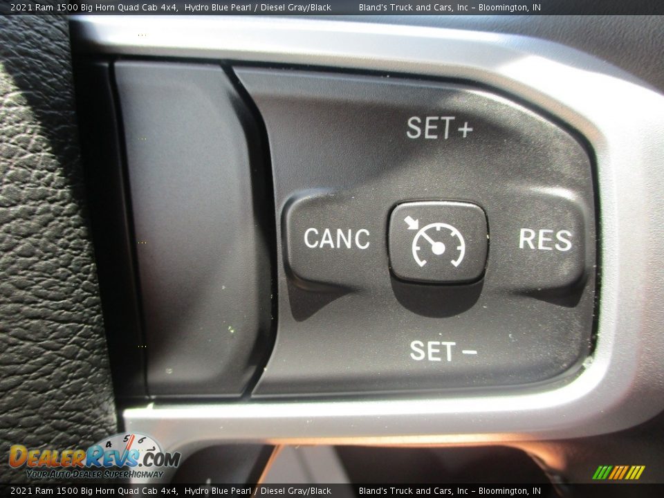 2021 Ram 1500 Big Horn Quad Cab 4x4 Hydro Blue Pearl / Diesel Gray/Black Photo #13