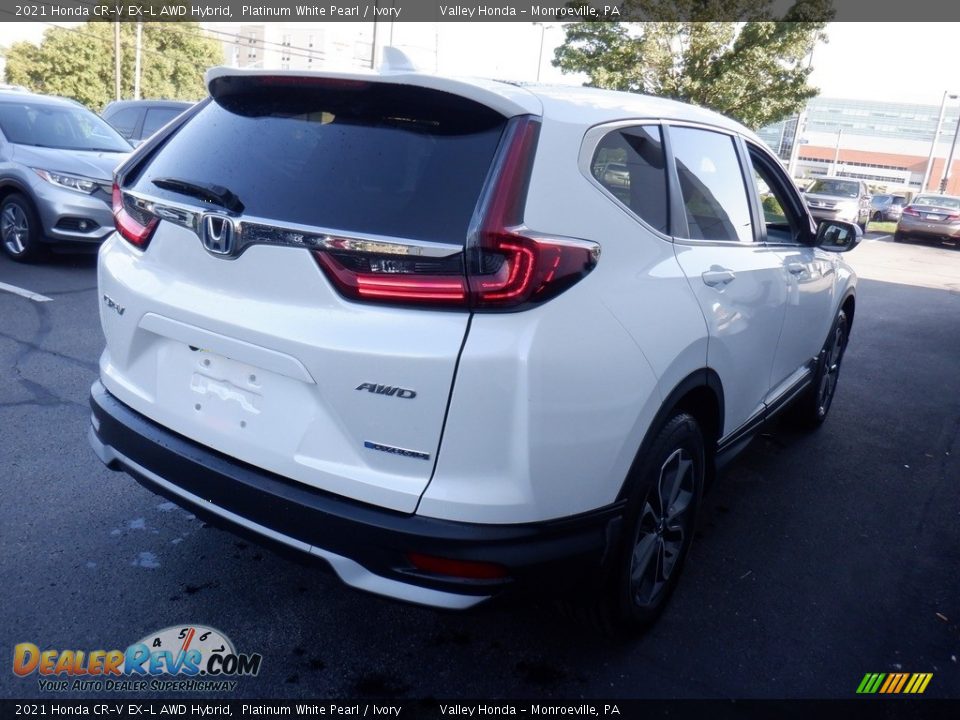 2021 Honda CR-V EX-L AWD Hybrid Platinum White Pearl / Ivory Photo #8