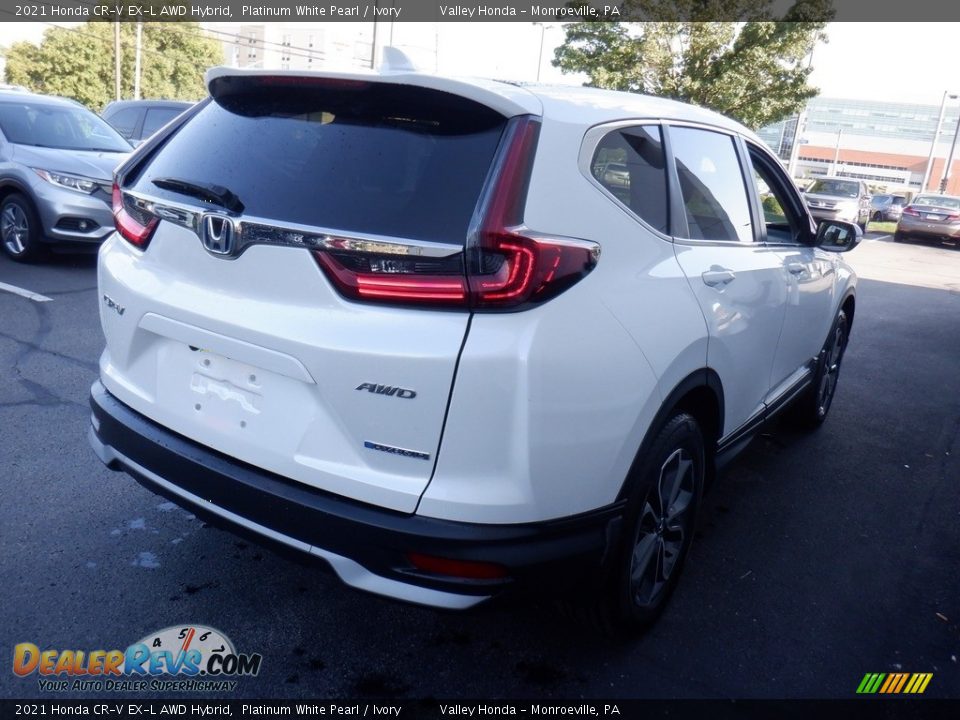 2021 Honda CR-V EX-L AWD Hybrid Platinum White Pearl / Ivory Photo #8