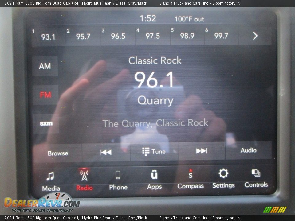 2021 Ram 1500 Big Horn Quad Cab 4x4 Hydro Blue Pearl / Diesel Gray/Black Photo #14