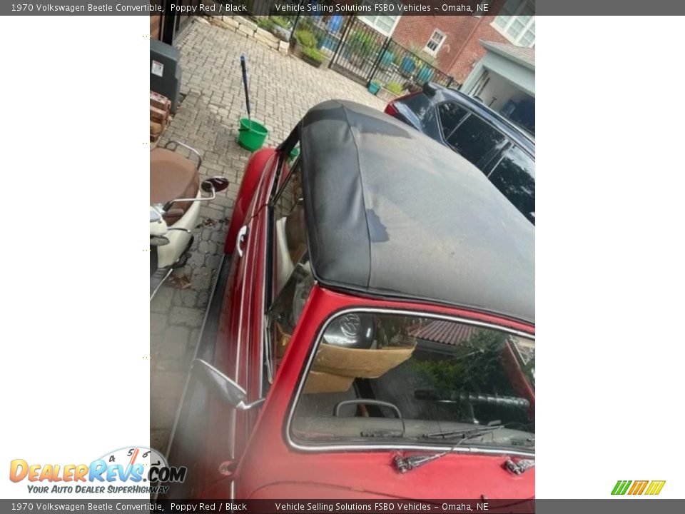 1970 Volkswagen Beetle Convertible Poppy Red / Black Photo #3