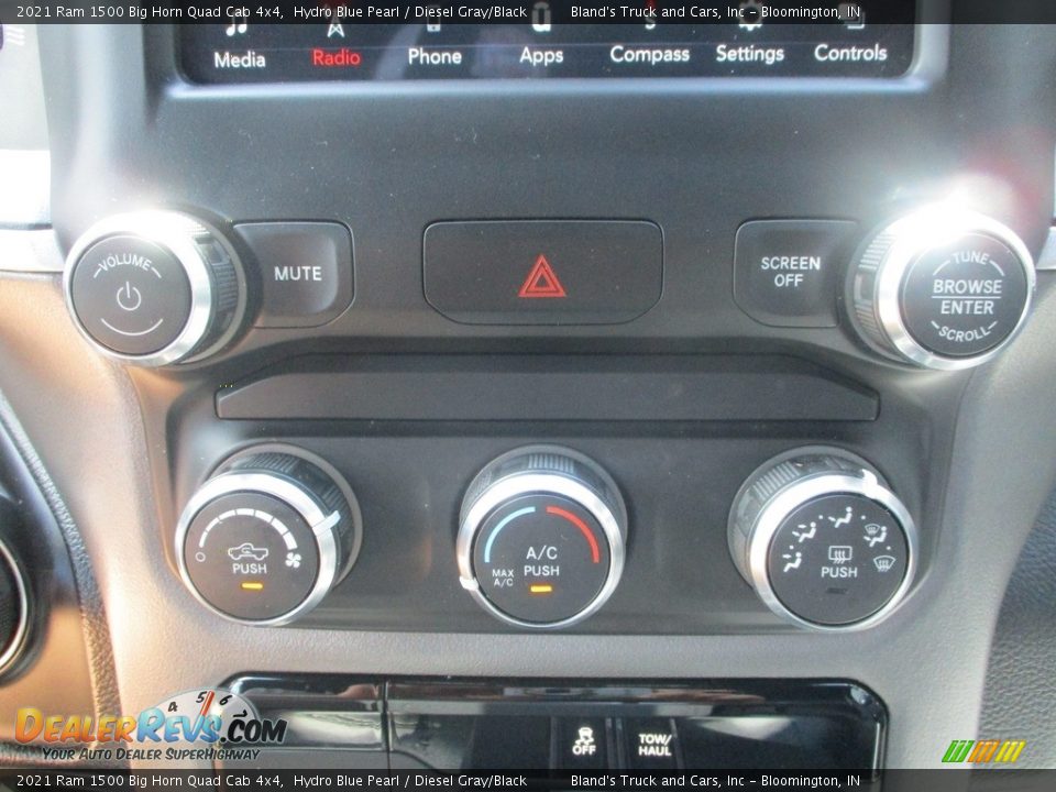 2021 Ram 1500 Big Horn Quad Cab 4x4 Hydro Blue Pearl / Diesel Gray/Black Photo #16