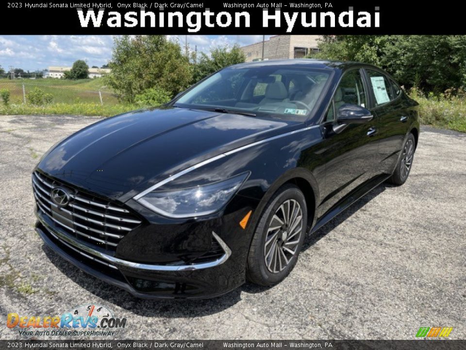 2023 Hyundai Sonata Limited Hybrid Onyx Black / Dark Gray/Camel Photo #1