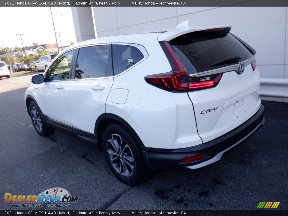 2021 Honda CR-V EX-L AWD Hybrid Platinum White Pearl / Ivory Photo #11