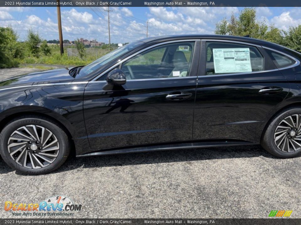 2023 Hyundai Sonata Limited Hybrid Onyx Black / Dark Gray/Camel Photo #2