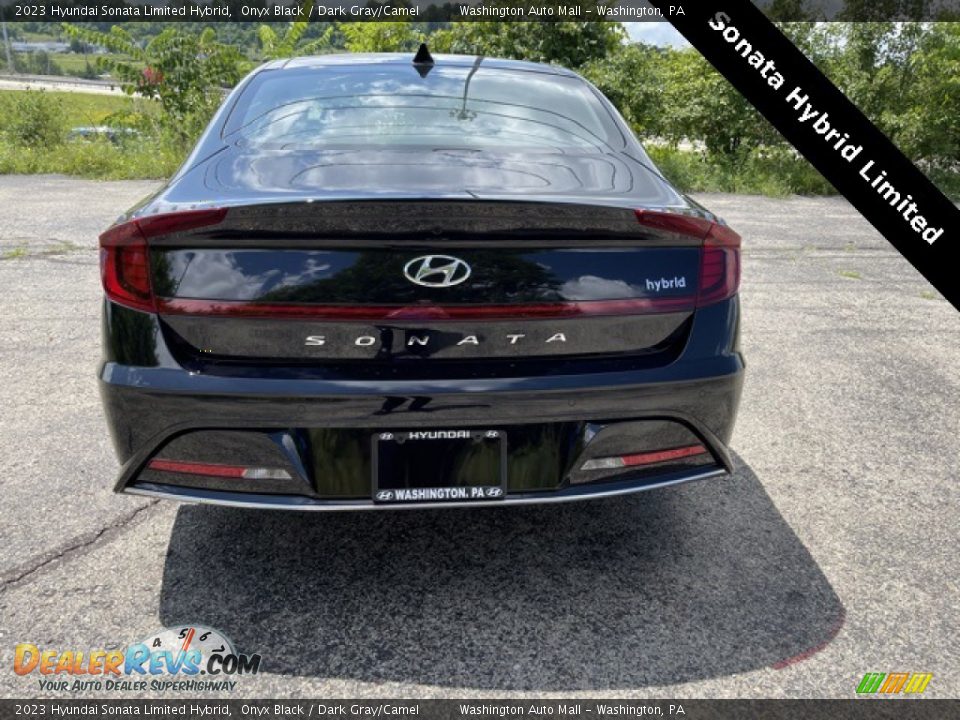 2023 Hyundai Sonata Limited Hybrid Onyx Black / Dark Gray/Camel Photo #3