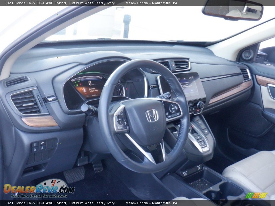 Dashboard of 2021 Honda CR-V EX-L AWD Hybrid Photo #13