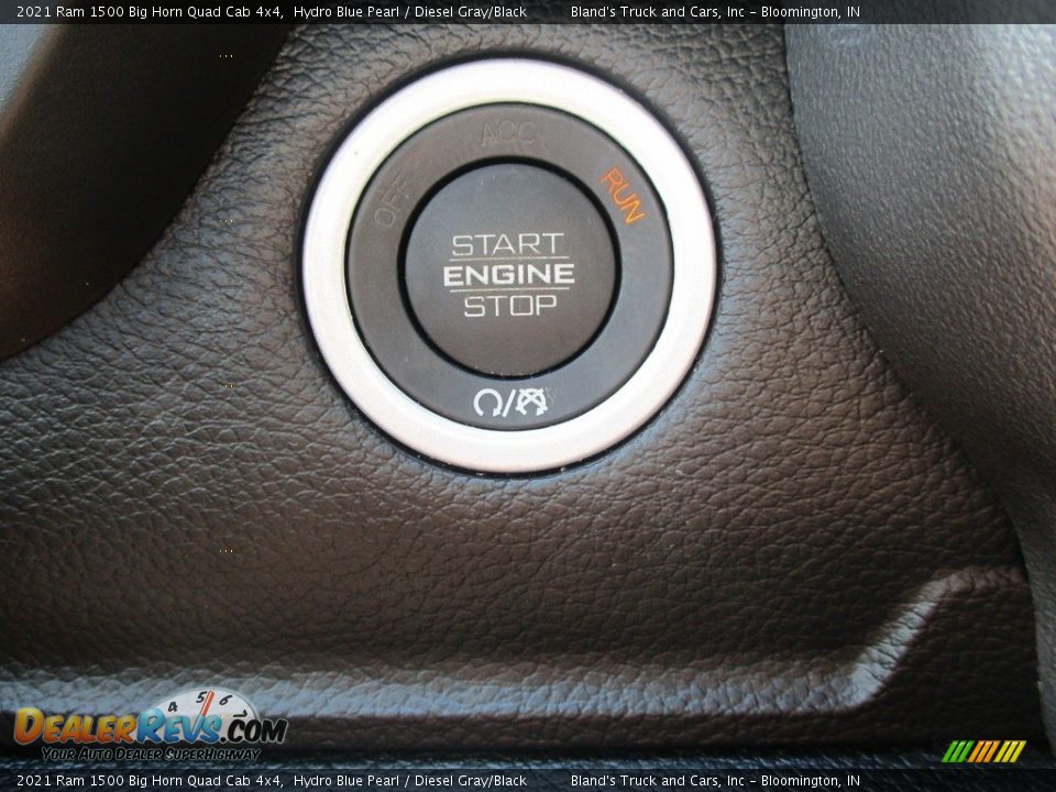 2021 Ram 1500 Big Horn Quad Cab 4x4 Hydro Blue Pearl / Diesel Gray/Black Photo #19