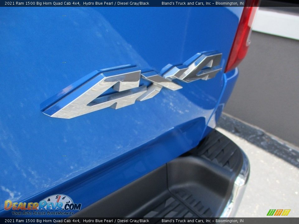 2021 Ram 1500 Big Horn Quad Cab 4x4 Hydro Blue Pearl / Diesel Gray/Black Photo #30