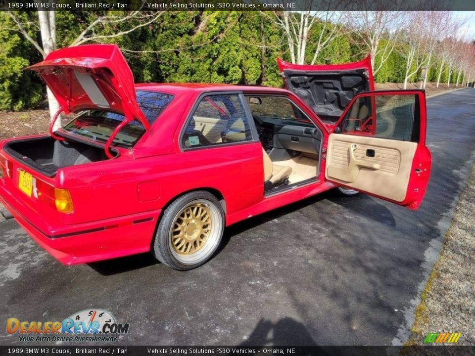 1989 BMW M3 Coupe Brilliant Red / Tan Photo #9