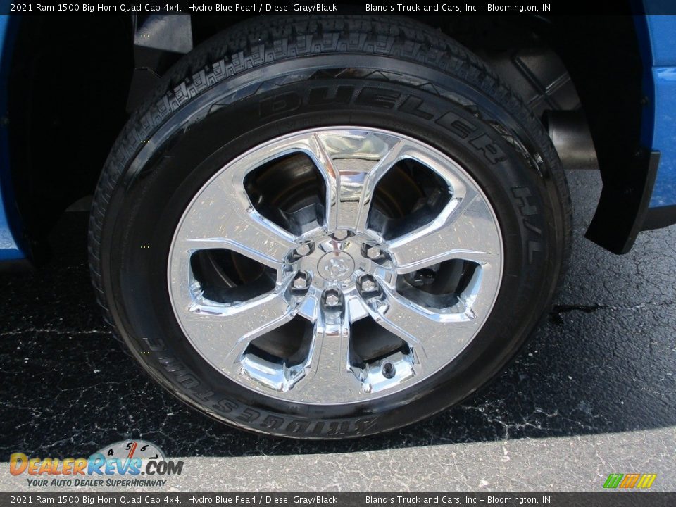2021 Ram 1500 Big Horn Quad Cab 4x4 Hydro Blue Pearl / Diesel Gray/Black Photo #31