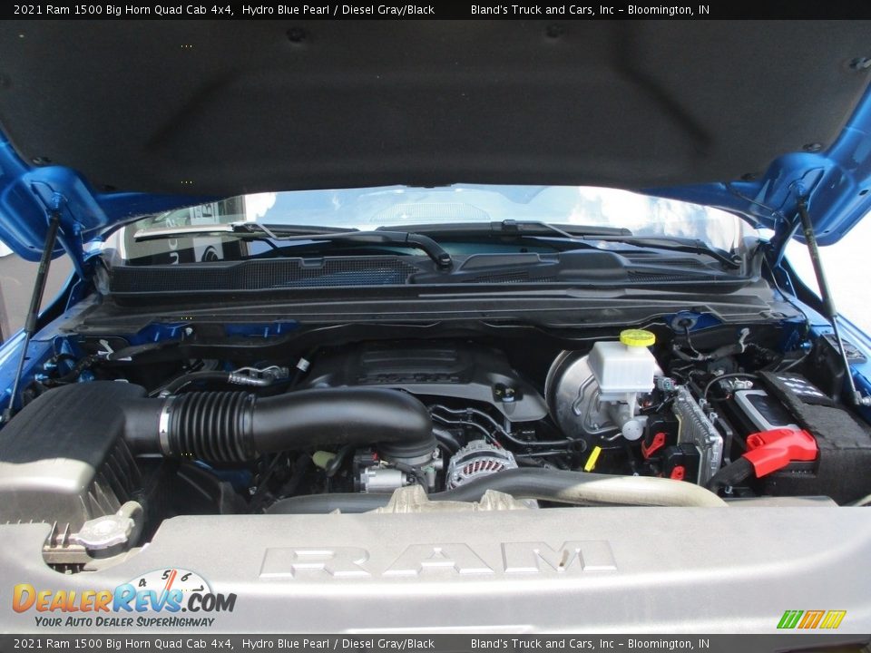 2021 Ram 1500 Big Horn Quad Cab 4x4 Hydro Blue Pearl / Diesel Gray/Black Photo #33