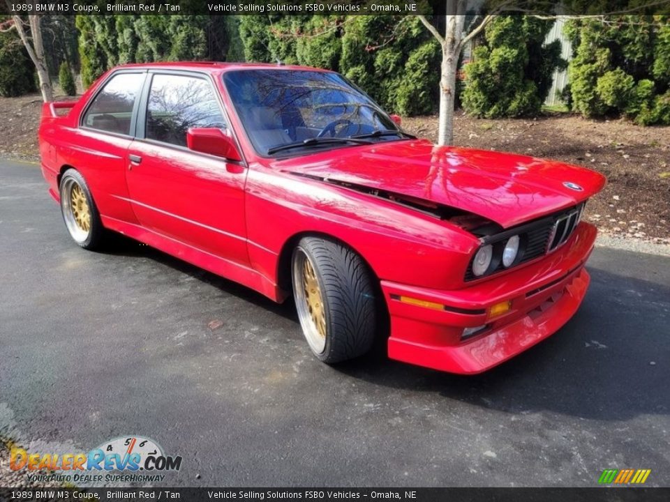 1989 BMW M3 Coupe Brilliant Red / Tan Photo #13