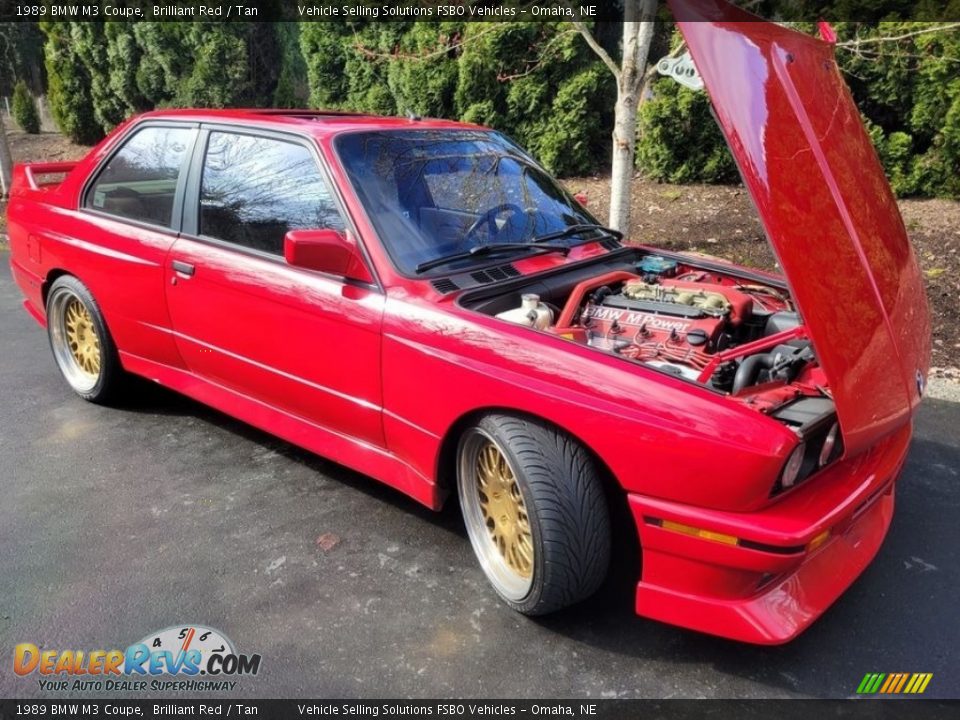 1989 BMW M3 Coupe Brilliant Red / Tan Photo #16