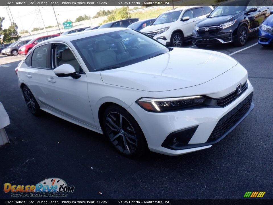 Platinum White Pearl 2022 Honda Civic Touring Sedan Photo #6