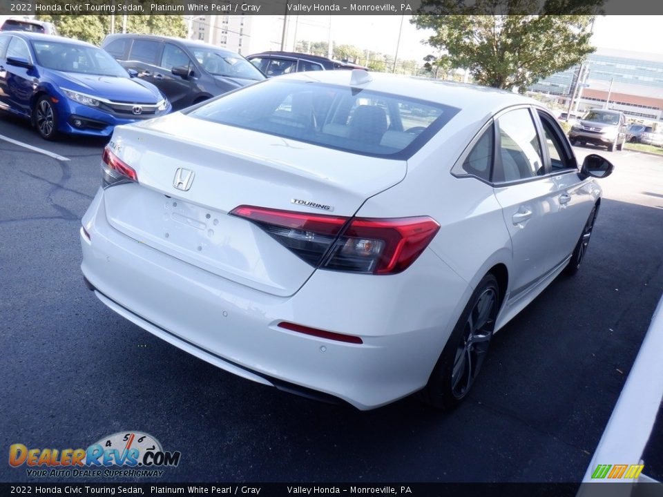 2022 Honda Civic Touring Sedan Platinum White Pearl / Gray Photo #7