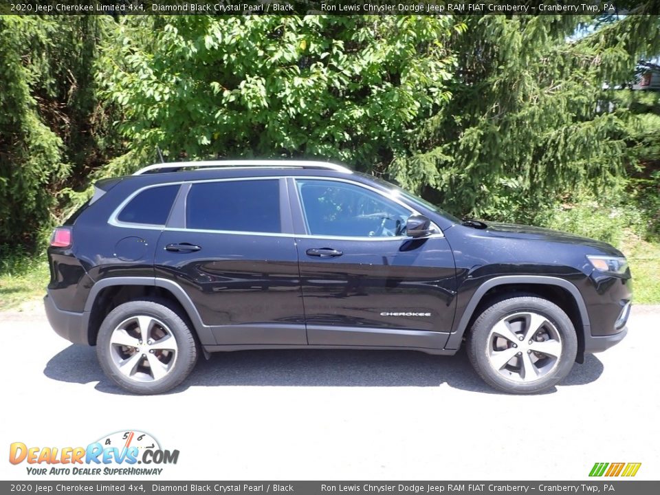 Diamond Black Crystal Pearl 2020 Jeep Cherokee Limited 4x4 Photo #4